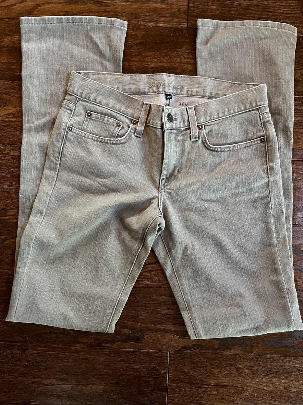 Ralph Lauren Black Label gray boot cut jeans.  Label says 29, measures 30 x 34
